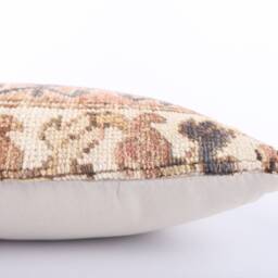 Vintage Turkish Kilim Pillow Cover Handwoven Wool Cushion, 16x16 - thumbnail 4