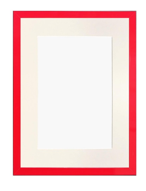 Post Box Red 20mm Picture, Photo, Poster Frame With Ivory Mount - image 1