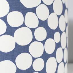 Spotty Blue & White Lampshade With Gold Silver Or Lining in 20cm To 50cm Diameter, For Ceiling Lamp Base - thumbnail 3