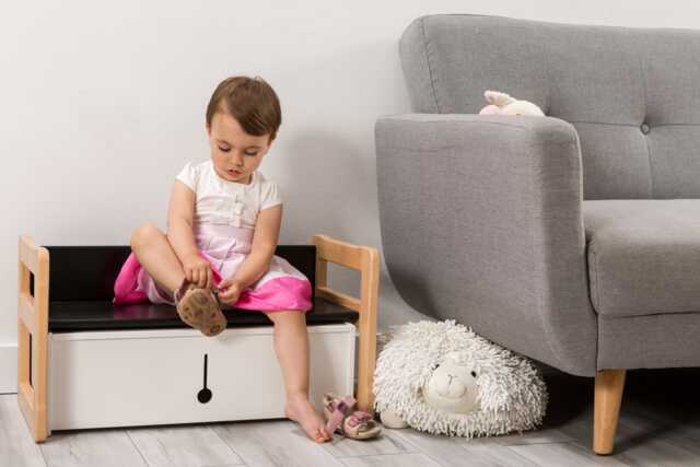 Montessori Bench & Double Box Set Solid Wood Kids Furniture - image 1