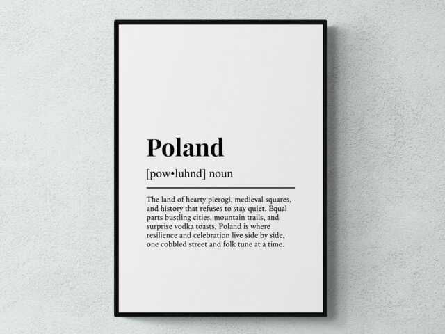Poland Funny Definition Europe Gift Wall Art Print - image 1