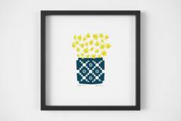 Flowers Print, Print Blodau, Welsh Gifts, Daffodils, Cenin Pedr, Daffodil, Blanced Gymreig, Blanket - thumbnail 1