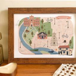 Wivenhoe Map, Illustrated Map Of Wivenhoe, Poster, Print, Art, Illustration, Colchester Gift, Essex - thumbnail 3