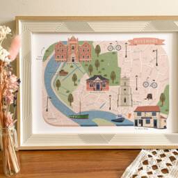 Wivenhoe Map, Illustrated Map Of Wivenhoe, Poster, Print, Art, Illustration, Colchester Gift, Essex - thumbnail 2