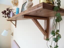 Oak Shelf With Brackets Handmade, Custom Sizes