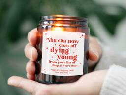 Funny Birthday Gift For Friend Colleague Him Her - Personalized Custom Candle Birthdays 30Th 40Th Birthday - thumbnail 1