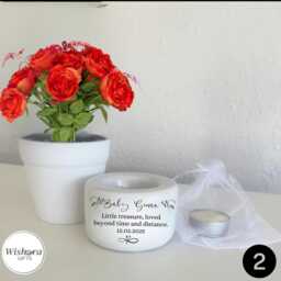 Personalized Memorial Candle Holder - Remembrance Gift, Sympathy Keepsake - thumbnail 2