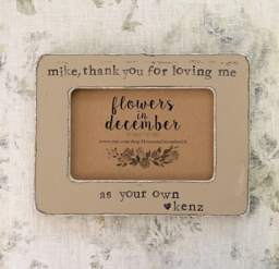 Step Dad Gift Father Of The Bride Father Wedding Step Parent Personalized Picture Frame - Flowers in December - thumbnail 1