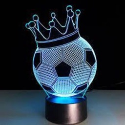 Soccer Ball With Crown 3D Illusion Smart App Control Night Light Bluetooth, Music, 7&16M Color Mobile App, Made in UK