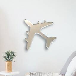 Aeroplane Acrylic Mirror Wall Art - Many Size, Colour Options & Personalised Engraving - Bespoke Items Made - thumbnail 3