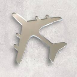 Aeroplane Acrylic Mirror Wall Art - Many Size, Colour Options & Personalised Engraving - Bespoke Items Made - thumbnail 2