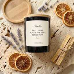Personalised Mother's Day Soy Candle Gift, Bonus Mum - thumbnail 1