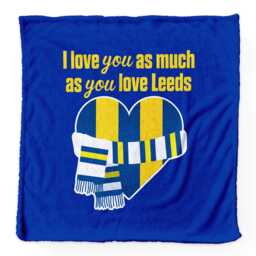 Love You As Much Leeds - Luxury Fleece Blanket 150cm X Made in England - thumbnail 1
