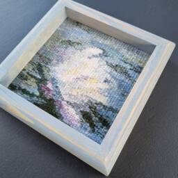 Water Lilies Tapestry Small Framed Handwoven Art - thumbnail 2