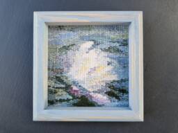 Water Lilies Tapestry Small Framed Handwoven Art - thumbnail 1