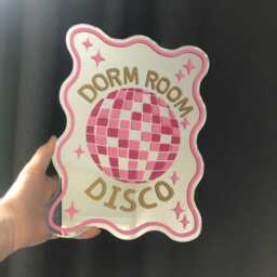 Dorm Room Disco Mirror, Uni Glitter Ball Mirrors, Themed Wall Art, Trendy Funky Decor - thumbnail 3