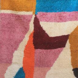 Moroccan Rug, Custom Fabulous Boujad Authentic, Azilal Abstract Multicolored Carpet - thumbnail 2
