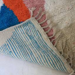 Moroccan Rug, Custom Fabulous Boujad Authentic, Azilal Abstract Multicolored Carpet - thumbnail 4