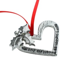 2 Year Anniversary Christmas Tree Ornament - Reads Our 2nd As Husband & Wife - thumbnail 2