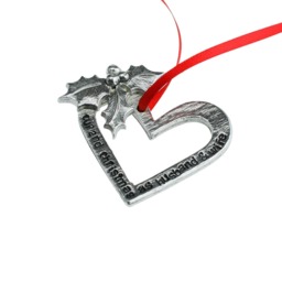 2 Year Anniversary Christmas Tree Ornament - Reads Our 2nd As Husband & Wife - thumbnail 4