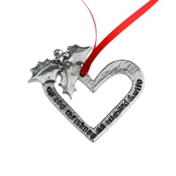 2 Year Anniversary Christmas Tree Ornament - Reads Our 2nd As Husband & Wife - thumbnail 3