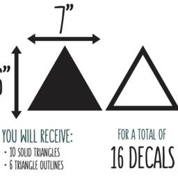 Large Triangle Wall Decals - Geometric Vinyl Decals, Gold Decal, Tribal Unique Modern Decor For Gifts & More - thumbnail 4