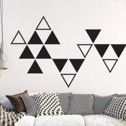 Large Triangle Wall Decals - Geometric Vinyl Decals, Gold Decal, Tribal Unique Modern Decor For Gifts & More - thumbnail 3