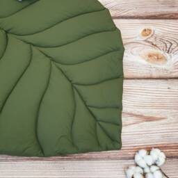 Organic Cotton Leaf Baby Play Mat Woodland Nursery Decor - thumbnail 3