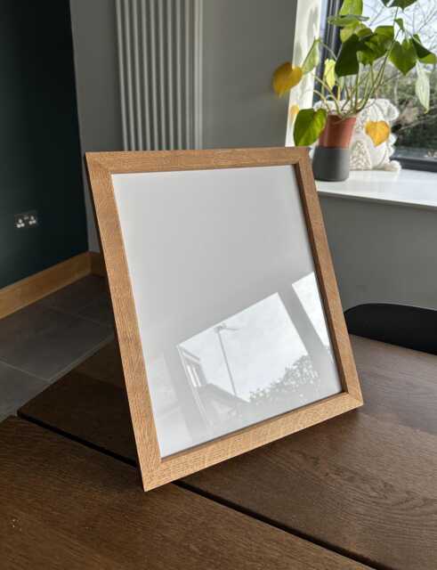 Solid Oak Photo Frame - Walnut Inserts Hardwood Picture Handmade - image 1