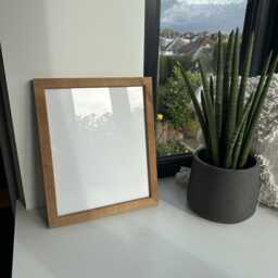 Solid Oak Photo Frame - Walnut Inserts Hardwood Picture Handmade - thumbnail 3