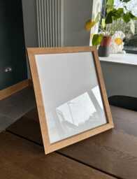 Solid Oak Photo Frame - Walnut Inserts Hardwood Picture Handmade
