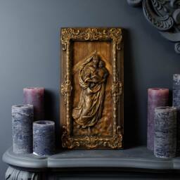 Sistine Madonna Wood Wall Art Religious Icon, Catholic Gift Personalized, Xs-Xxl, Tax Free - thumbnail 3