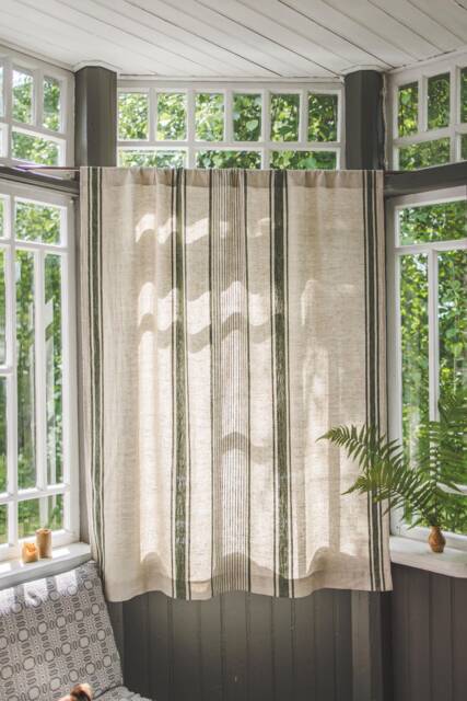 French Style Linen Curtain, Linen Window Treatments, Rod Pocket Farmhouse Natural Custom Curtain - image 1