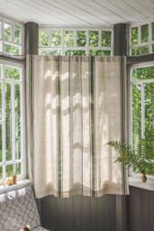French Style Linen Curtain, Linen Window Treatments, Rod Pocket Farmhouse Natural Custom Curtain