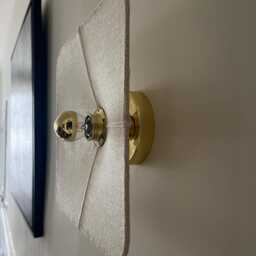 Fixed Wall Light in Linen With Golden Brass Finish Caramella - Nomadic Version On Request - thumbnail 3
