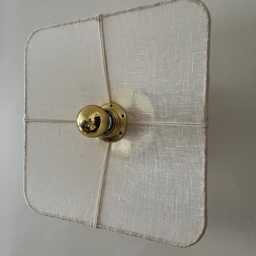 Fixed Wall Light in Linen With Golden Brass Finish Caramella - Nomadic Version On Request - thumbnail 4