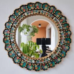 "Peruvian Mirrors ""Mirror 40 cm Mint" - thumbnail 2