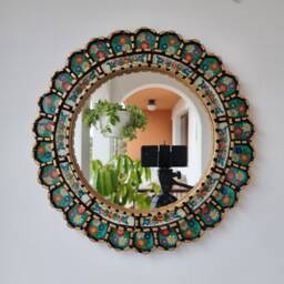 "Peruvian Mirrors ""Mirror 40 cm Mint" - thumbnail 1