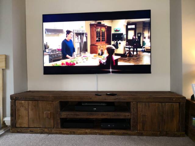 Handmade French Oak Tv Unit - image 1