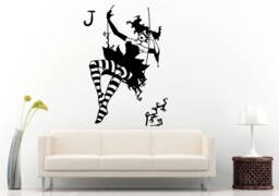Joker Funny Woman Girl Crazy Creepy Smile Playing Card Why So Serious Wall Decal Vinyl Sticker Mural Room Decor L1050 - thumbnail 1