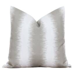 White & Beige Stripe Outdoor Pillow - 20 X Cover Lumbar Neutral Christian