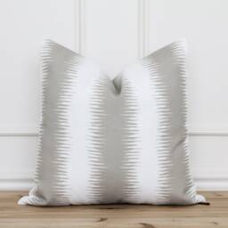 White & Beige Stripe Outdoor Pillow - 20 X Cover Lumbar Neutral Christian - thumbnail 2