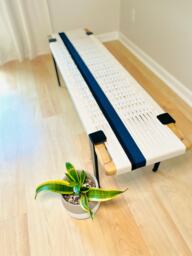 Hand-Woven Entryway Bench Mcm Style End Of Bed & Mudroom Seating - Custom-Made, Multiple Sizes