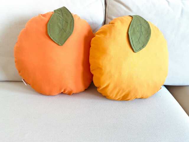 Orange Pillow, Shaped Pillow For Nursery, Fruit Shaped Pillows, Cute Housewarming Gift, Toddler Room Decoration, Nursery - image 1