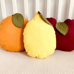 Orange Pillow, Shaped Pillow For Nursery, Fruit Shaped Pillows, Cute Housewarming Gift, Toddler Room Decoration, Nursery - thumbnail 3