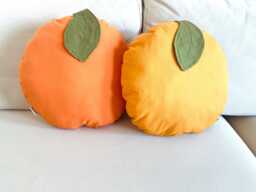 Orange Pillow, Shaped Pillow For Nursery, Fruit Shaped Pillows, Cute Housewarming Gift, Toddler Room Decoration, Nursery - thumbnail 1