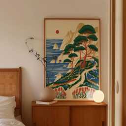 Mediterranean Coast Poster, Coastal Landscape Print, Seaside Wall Art - thumbnail 2