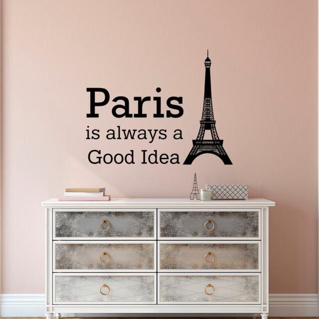 Paris Is Always A Good Idea Wall Decal - French Travel Theme Art Q099 - image 1