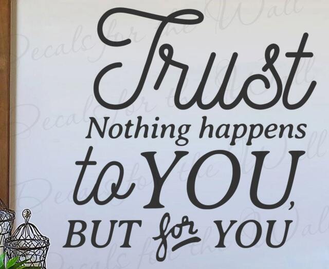 Trust Nothing Happens To You But For - Faith Home Motivational Jesus Religious God Bible Wall Decal Quote Vinyl Lettering Art Ins R52B - image 1