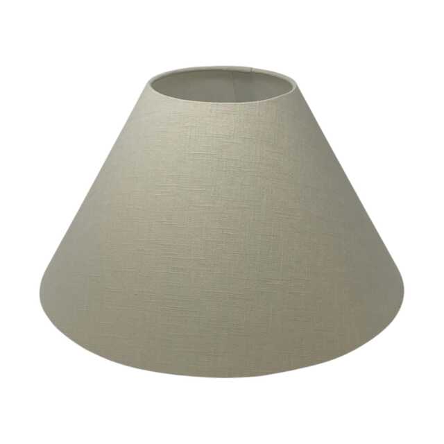 Ecru Beige Textured 100% Linen Tapered Coolie Lampshade - image 1